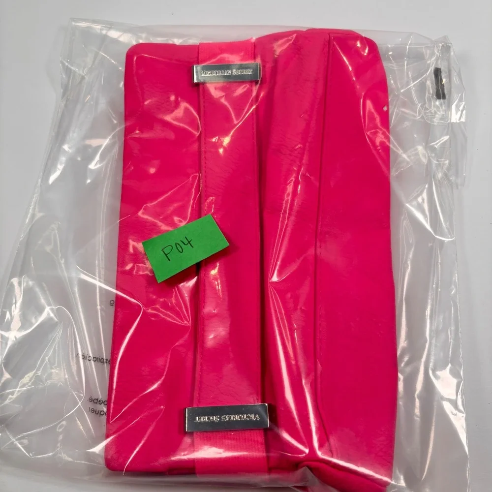 Victoria's Secret Women Clutch Bag Cosmetic Makeup Bag Pencil Pouch Neon Pink